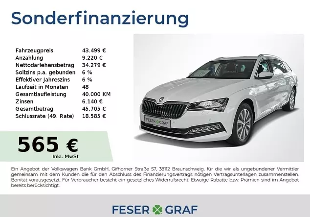 Angebotsdetails Skoda Superb Moon weiss perleffekt